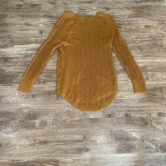 Pink Republic Mustard Yellow Gold Juniors Knit Sweater Large - Picture 4 of 6